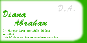 diana abraham business card