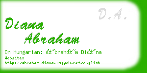 diana abraham business card